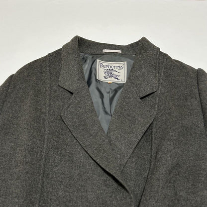 BURBERRY Double-faced Coat Nova Check Asian fit 2XL US size XL Gray Authentic
