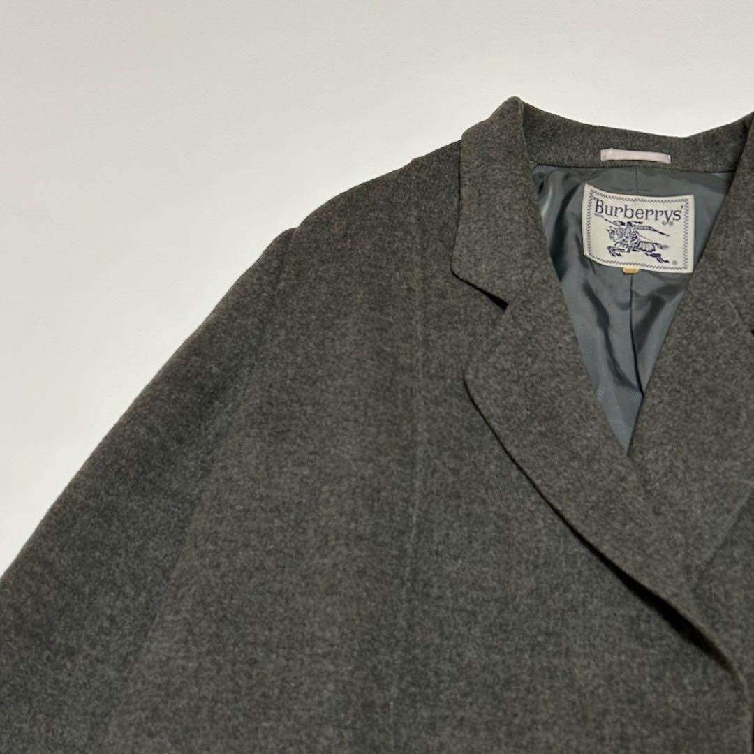 BURBERRY Double-faced Coat Nova Check Asian fit 2XL US size XL Gray Authentic