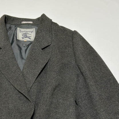 BURBERRY Double-faced Coat Nova Check Asian fit 2XL US size XL Gray Authentic