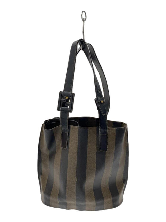 FENDI Hand Bag Tote Purse Pecan Leather Authentic