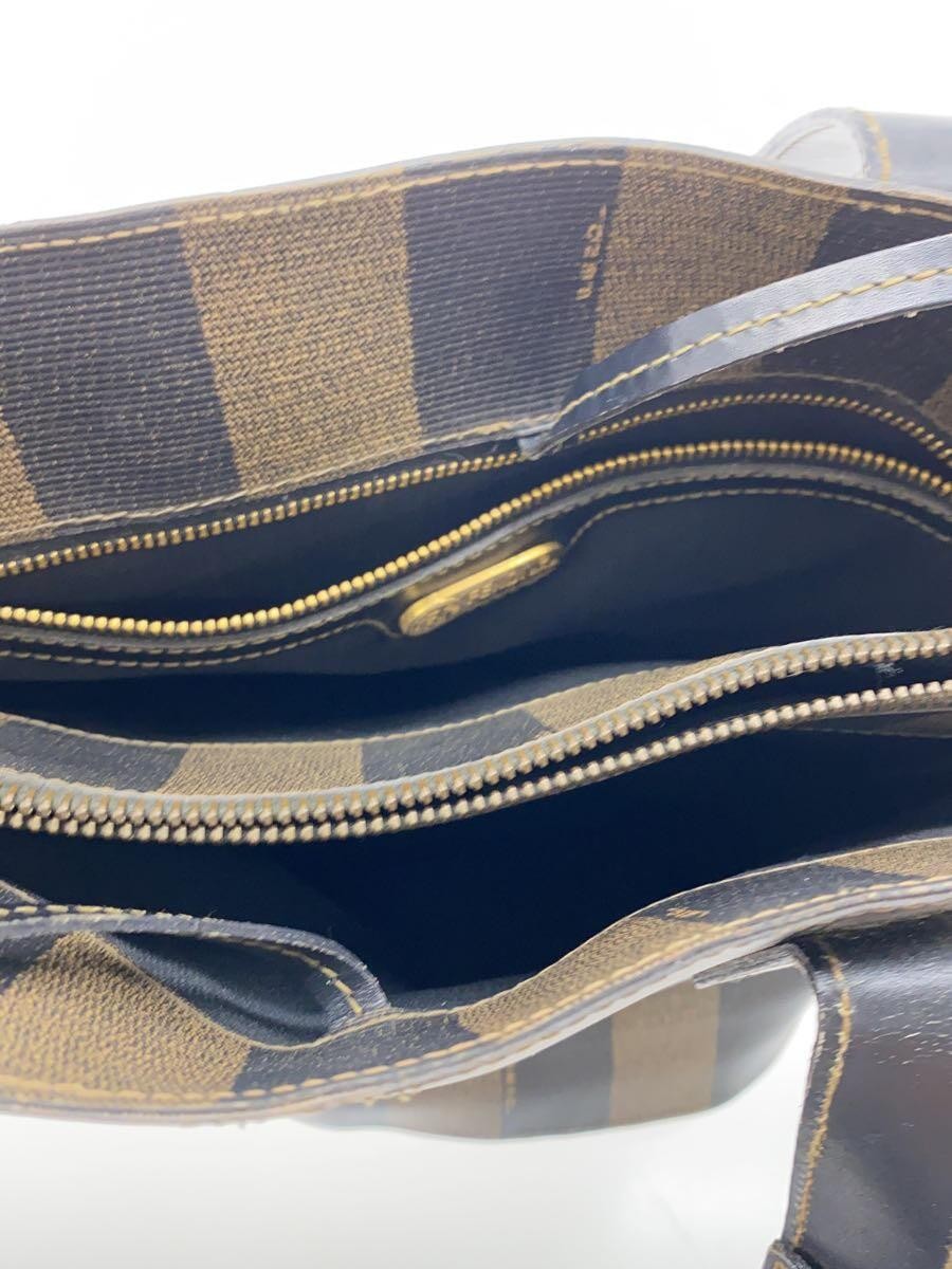 FENDI Hand Bag Tote Purse Pecan Leather Authentic