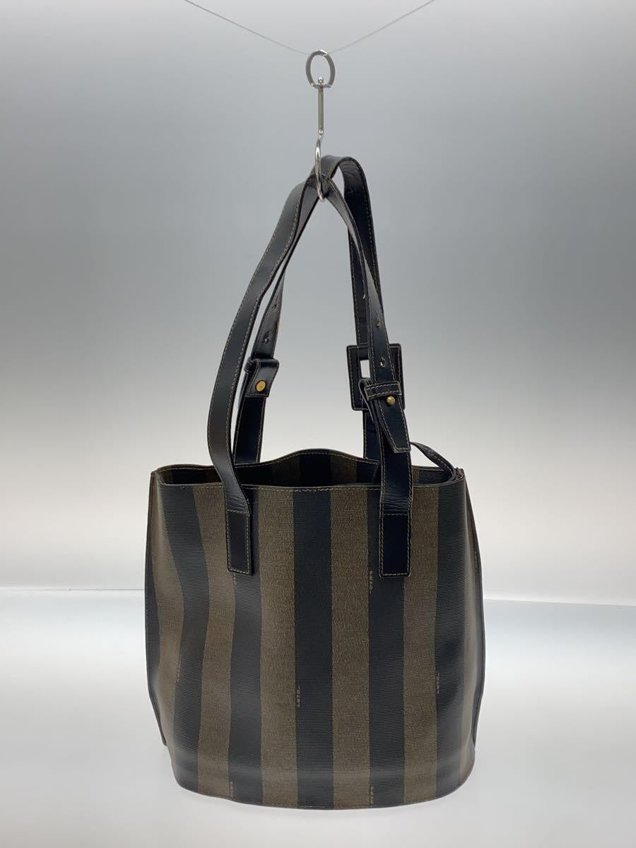 FENDI Hand Bag Tote Purse Pecan Leather Authentic