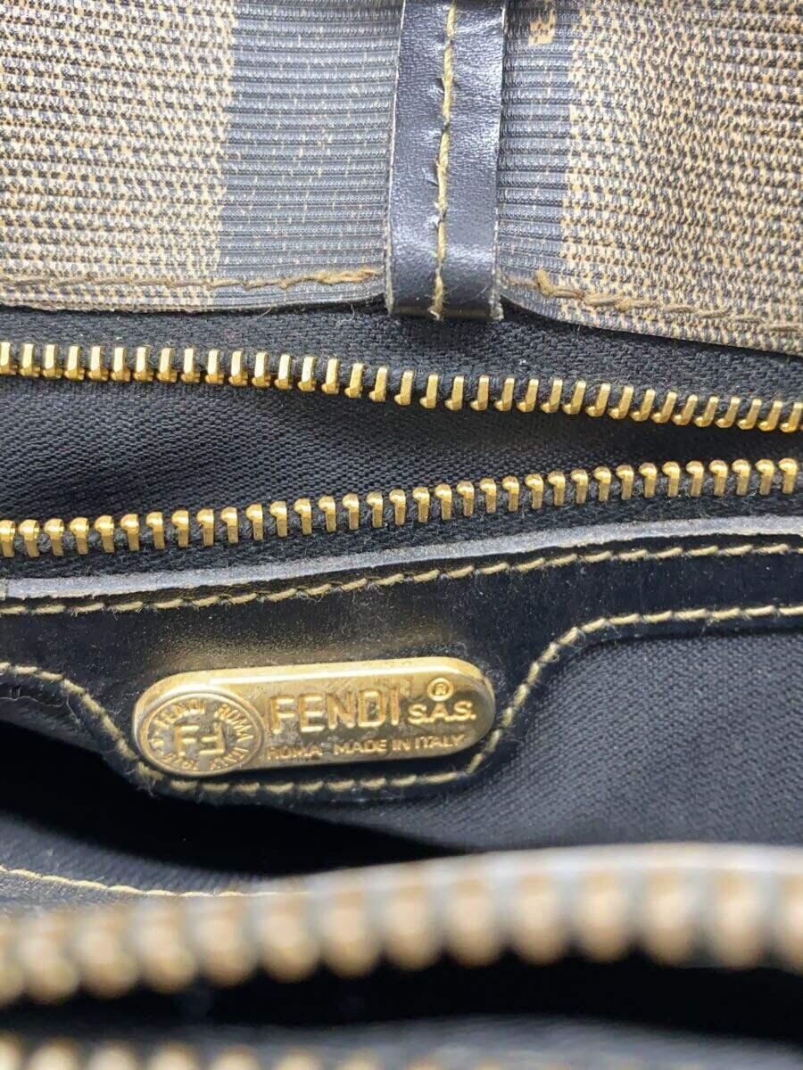 FENDI Hand Bag Tote Purse Pecan Leather Authentic