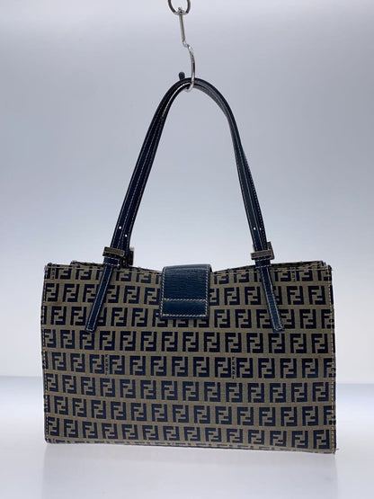 FENDI Hand Bag Tote Purse FF Zucchino Canvas Authentic