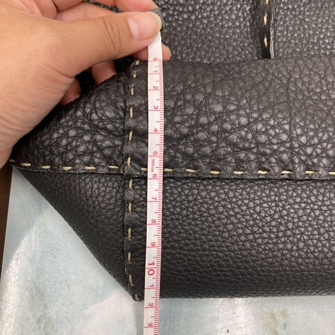 FENDI Boston Hand Bag Tote Purse Selleria Stitch Authentic