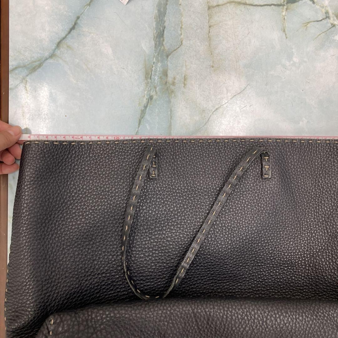 FENDI Boston Hand Bag Tote Purse Selleria Stitch Authentic