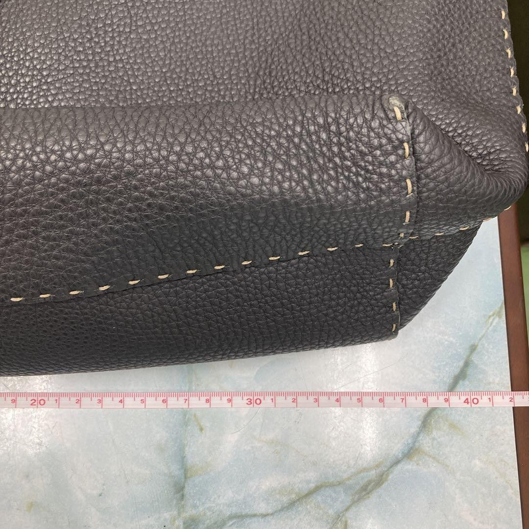 FENDI Boston Hand Bag Tote Purse Selleria Stitch Authentic