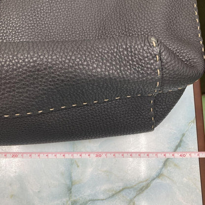 FENDI Boston Hand Bag Tote Purse Selleria Stitch Authentic