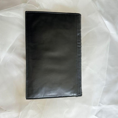 FENDI Clutch Bag Second Bag FF Leather Black Authentic