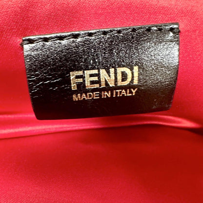 FENDI Shoulder Bag Purse FF Zucca Baguette Canvas Beige Off White Authentic