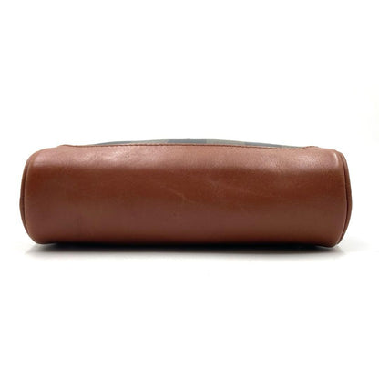 FENDI Shoulder Bag Purse FF Pecan PVC Leather Authentic