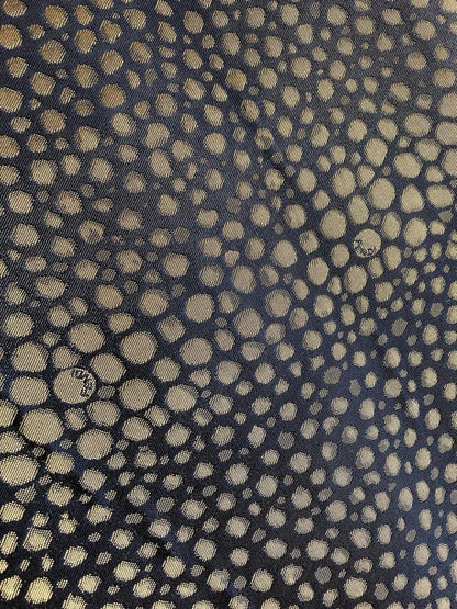 FENDI Clutch Bag Second Bag Canvas Fur Leopard Black Gold Authentic