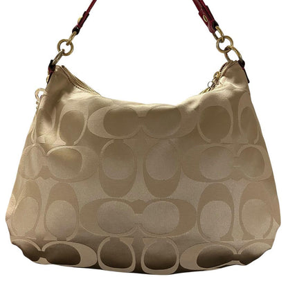 COACH Hand Shoulder Bag Tote Purse 2way Signature Poppy 14570 Authentic