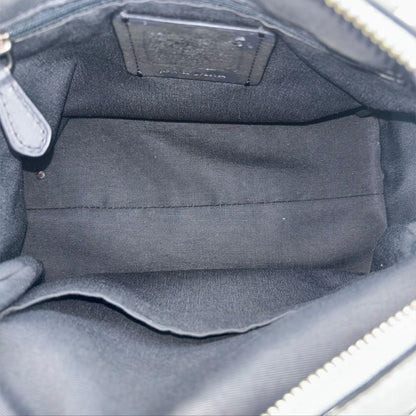 COACH Mini Boston Bag 2way Signature Canvas Denim Navy Blue Authentic