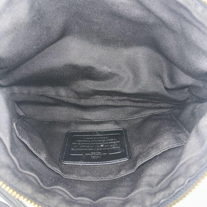 COACH Hand Bag Tote Purse 2way Chain Leather Black Authentic