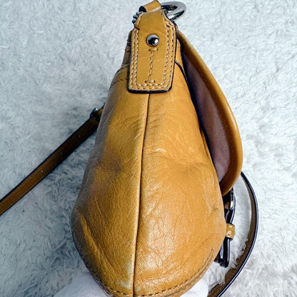 COACH Shoulder Bag Purse Soho Leather Yellow Authentic