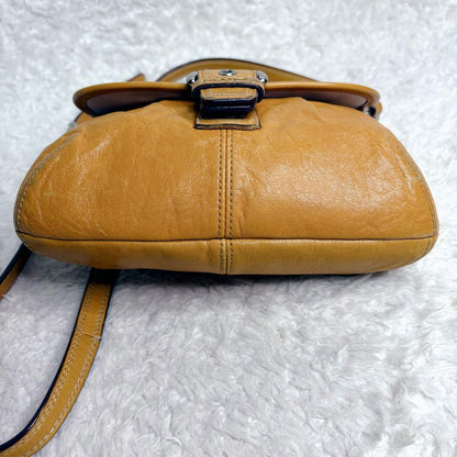 COACH Shoulder Bag Purse Soho Leather Yellow Authentic