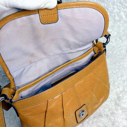 COACH Shoulder Bag Purse Soho Leather Yellow Authentic
