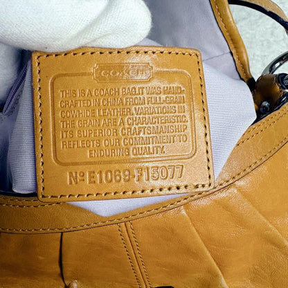 COACH Shoulder Bag Purse Soho Leather Yellow Authentic