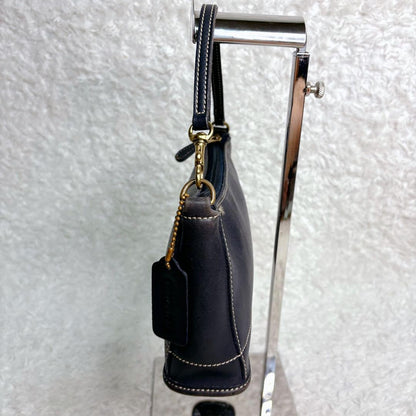 COACH Accessory Pouch Hand Bag Tote Purse Old 9311 Leather Navy Authentic