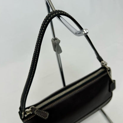 COACH Hand Shoulder Bag Tote Purse Soho Leather Dark Brown Authentic