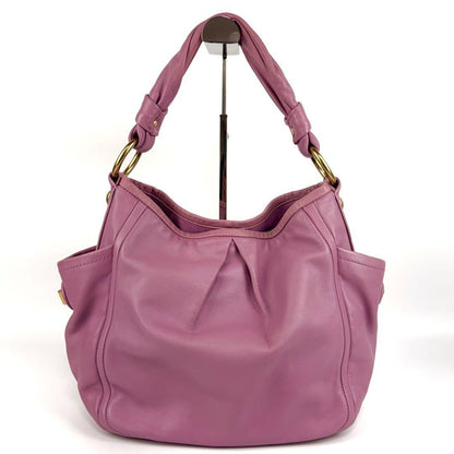 COACH Shoulder Bag Purse Turn Lock 13412 Leather Pink Authentic