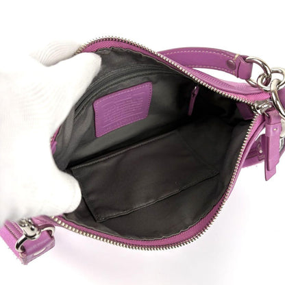 COACH Hand Bag Tote Purse 2way Signature 15233 Canvas Leather Pink Authentic