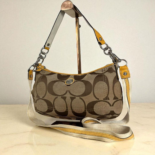 COACH Hand Shoulder Bag Tote Purse Signature Authentic