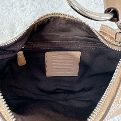 COACH Hand Shoulder Bag Tote Purse Leather Brown Authentic