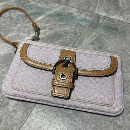 COACH Accessory Pouch Hand Pouch Signature Soho Pink Authentic