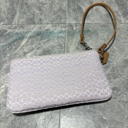 COACH Accessory Pouch Hand Pouch Signature Soho Pink Authentic