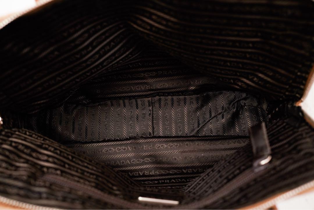 PRADA Hand Bag Tote Purse Wool Authentic