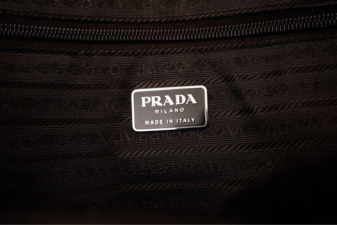 PRADA Hand Bag Tote Purse Wool Authentic
