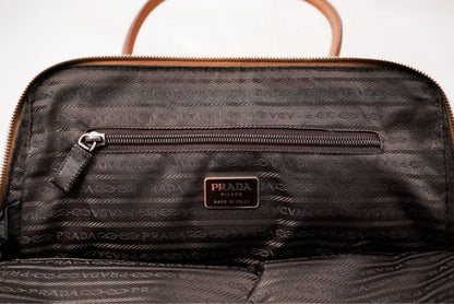 PRADA Hand Bag Tote Purse Wool Authentic