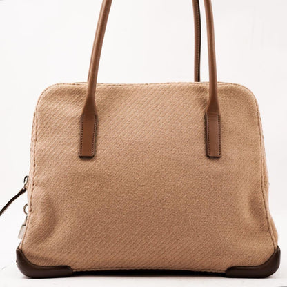 PRADA Hand Bag Tote Purse Wool Authentic