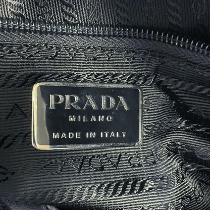 PRADA Hand Shoulder Bag Tote Purse Leather Gray Authentic