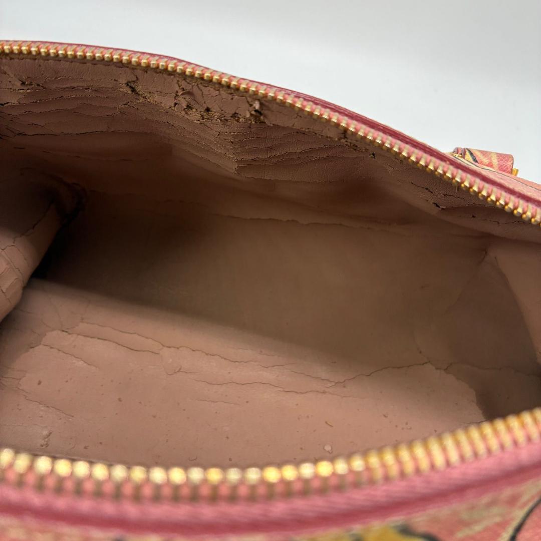 PRADA Mini Boston Shoulder Bag Purse Logo Pink Authentic