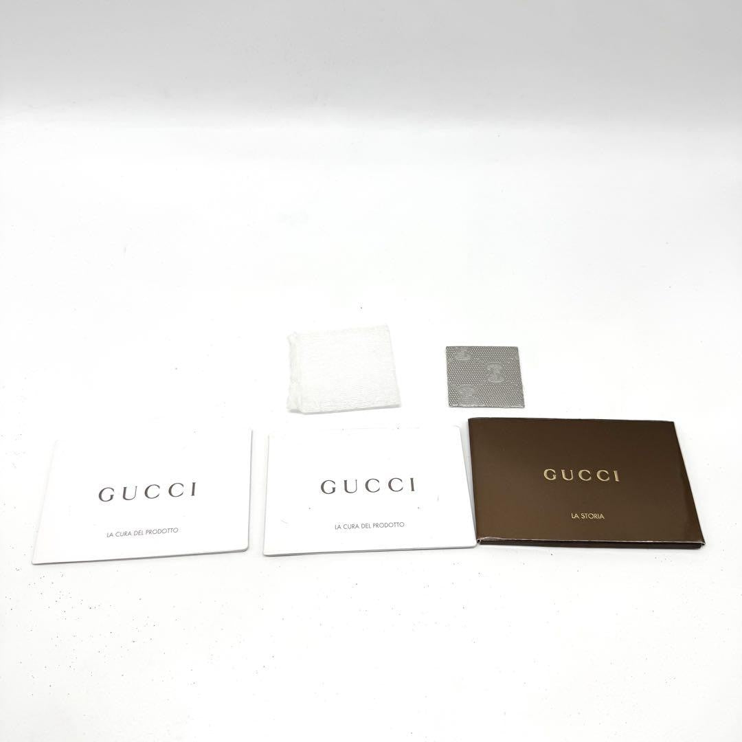 GUCCI Mini Boston Hand Bag Tote Purse GG PVC Leather Silver Authentic
