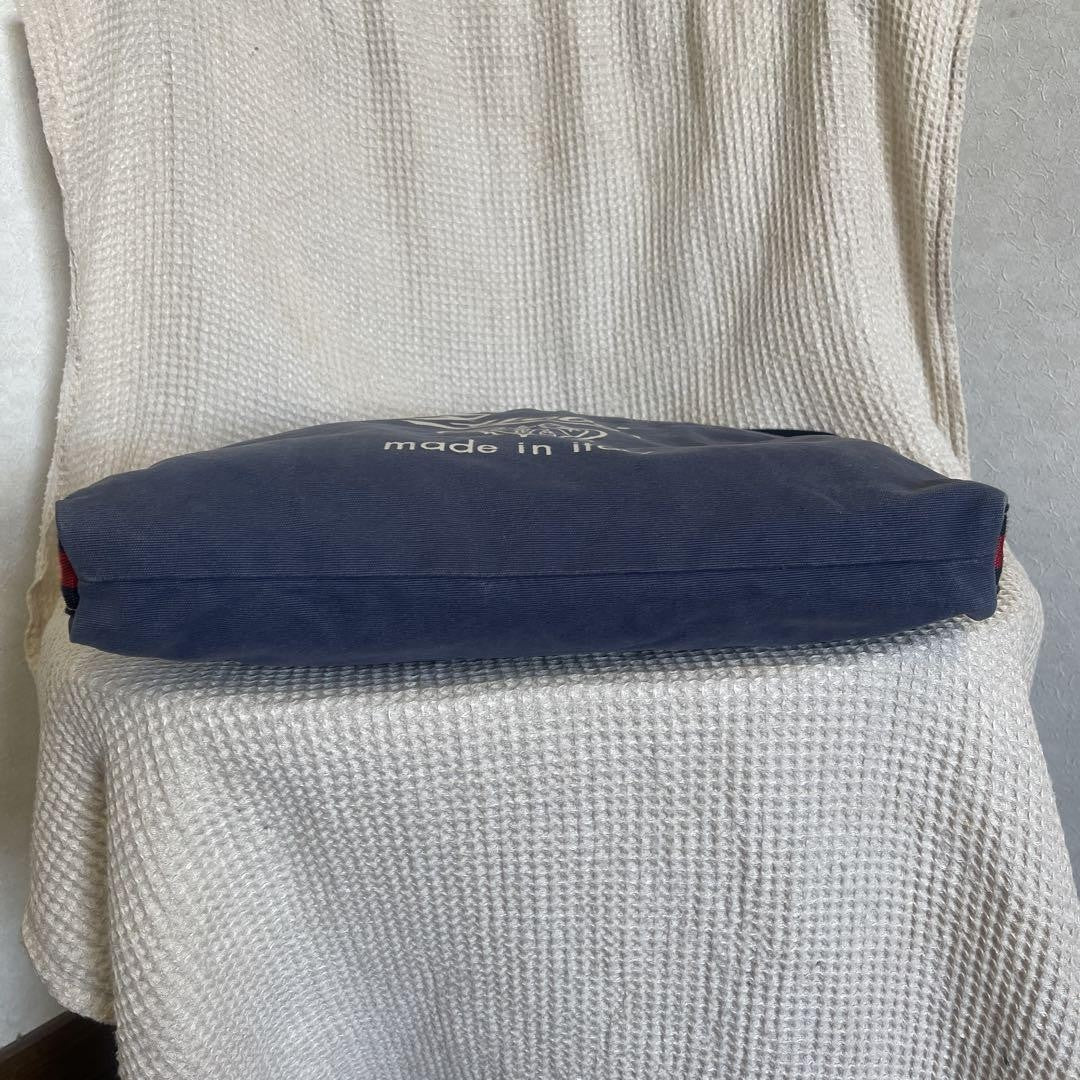 GUCCI Shoulder Bag Purse Canvas Blue Authentic