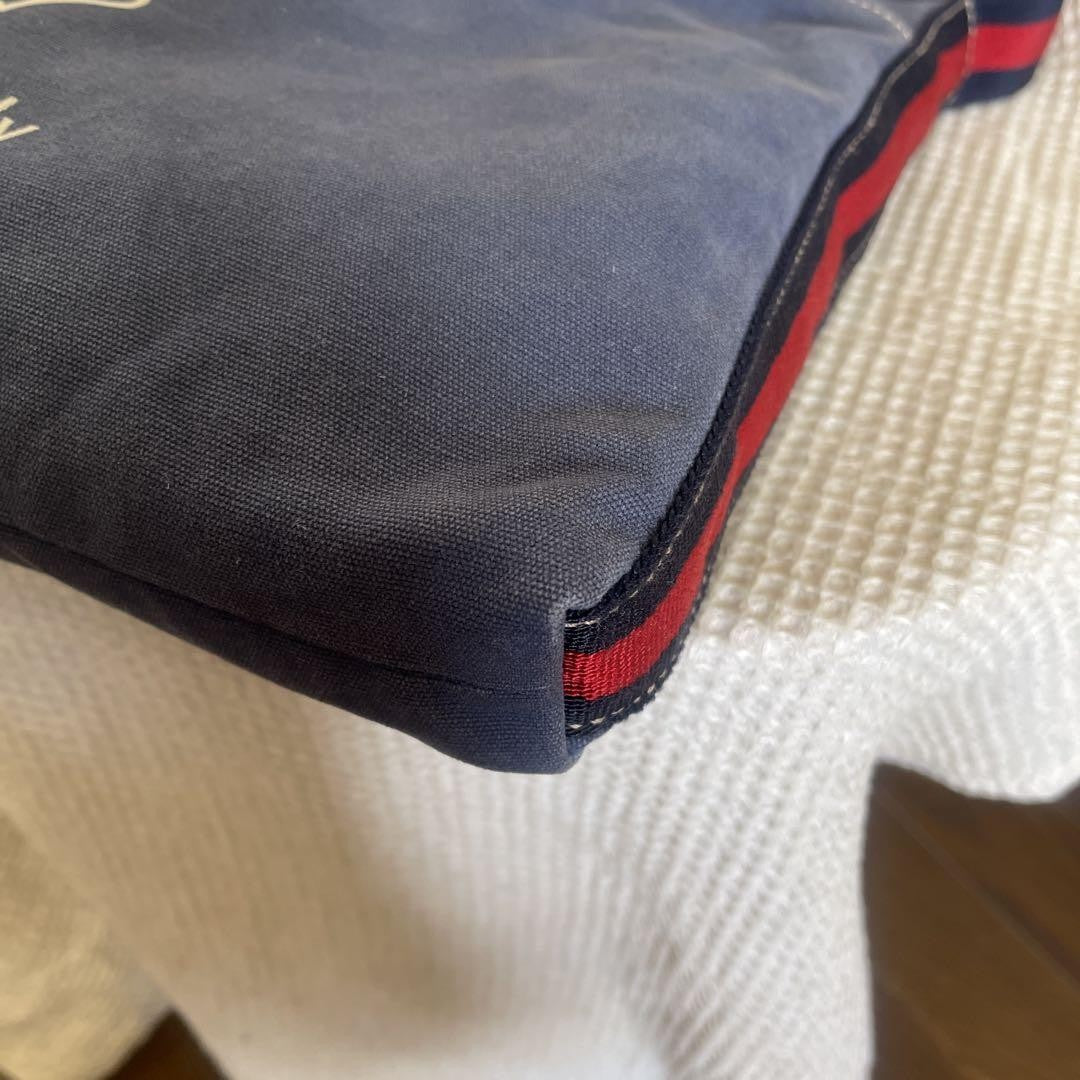 GUCCI Shoulder Bag Purse Canvas Blue Authentic