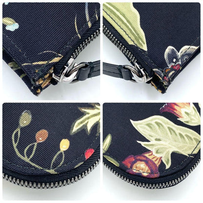 GUCCI Clutch Bag Second Bag Canvas Leather Black Multicolor Authentic