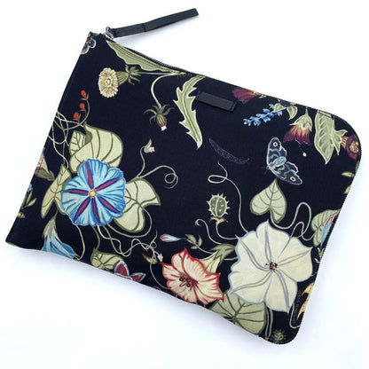 GUCCI Clutch Bag Second Bag Canvas Leather Black Multicolor Authentic