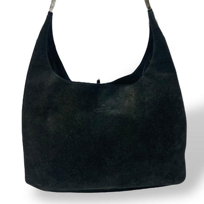GUCCI Shoulder Bag Purse Leather Suede Black Authentic