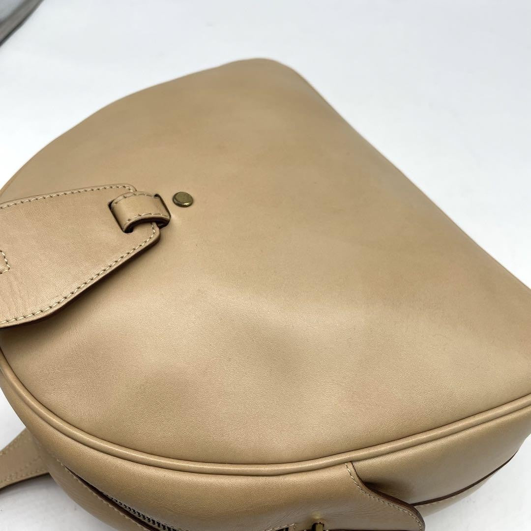 GUCCI Hand Shoulder Bag Tote Purse 2way Leather Beige Authentic