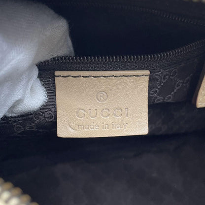 GUCCI Hand Shoulder Bag Tote Purse 2way Leather Beige Authentic