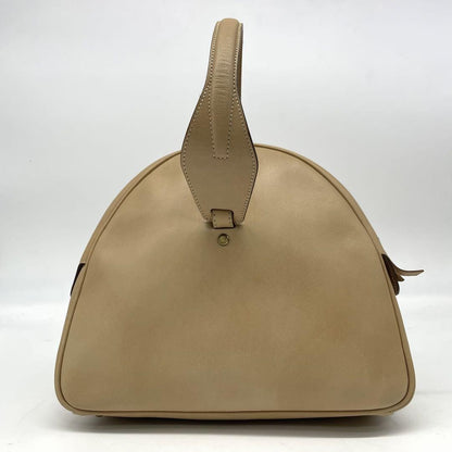 GUCCI Hand Shoulder Bag Tote Purse 2way Leather Beige Authentic