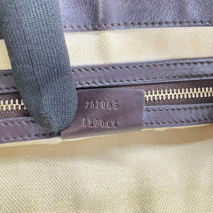 GUCCI Shoulder Bag Purse GG Shima Ribbon Brown Authentic