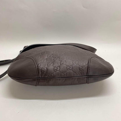 GUCCI Shoulder Bag Purse GG Shima Ribbon Brown Authentic