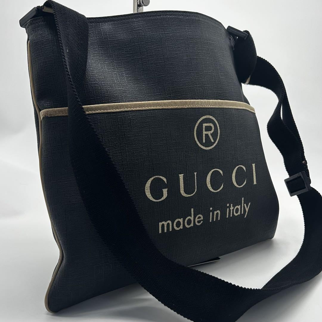 GUCCI Shoulder Bag Purse PVC Leather Authentic