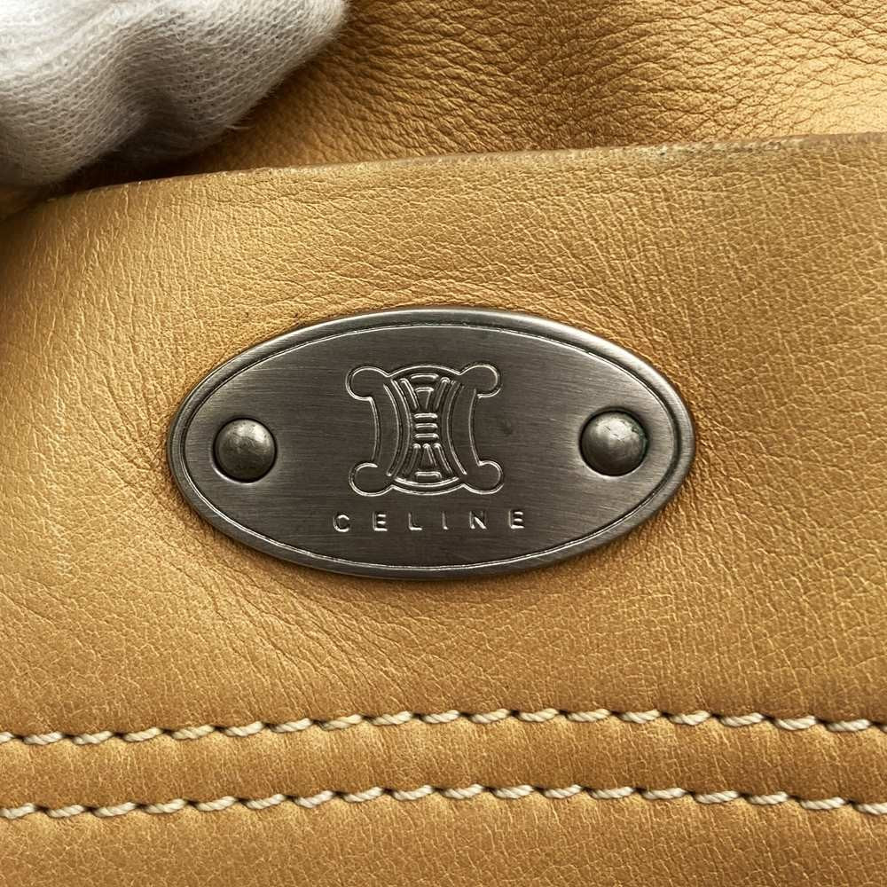 CELINE Hand Bag Tote Purse Boogie Leather Beige Authentic
